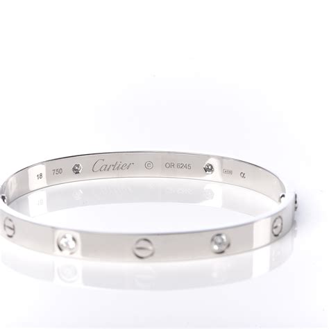 cartier love bracelet white gold small|cartier love bracelet small diamonds.